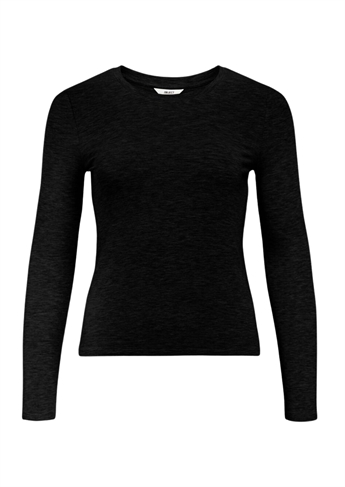 Fia langærmet bluse, Black